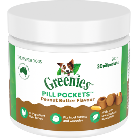 GREENIES PILL POCKETS PEANUT BUTTER 30PC