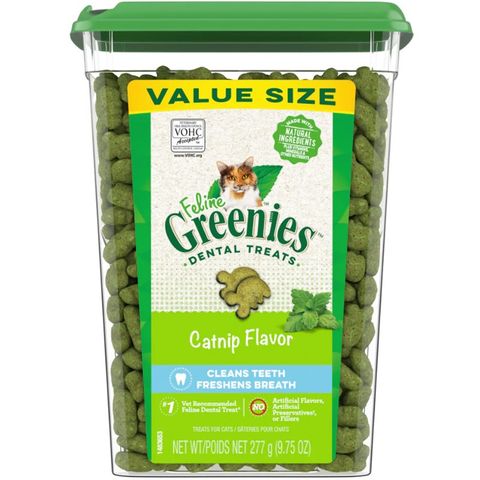 GREENIES FELINE CATNIP FLAVOUR TUB 277G *DATED 415 APRIL 2026