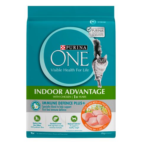 PURINA ONE ADULT DRY INDOOR CHICKEN 6KG *DATED 28 FEB 2026