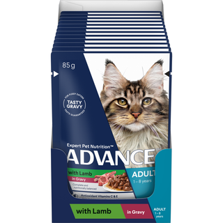 ADVANCE ADLULT LAMB CHUNKS IN GRAVY MVMS 12X85G *DATED 24 MAY 2026