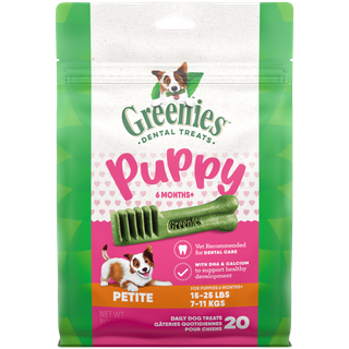 GREENIES PUPPY DENTAL DOG TREATS ORIGINAL PETITE 340G *DATED 5 OCT 2026