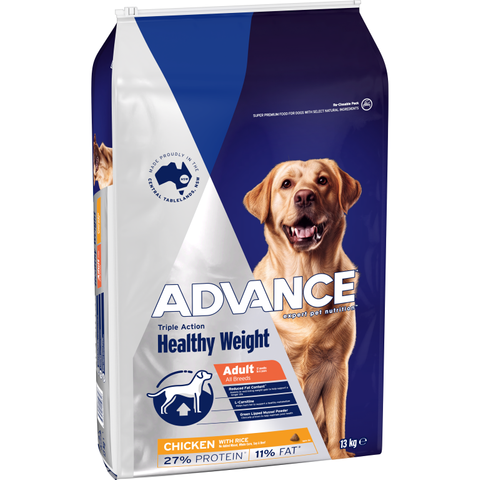ADVANCE DRY DOG HEALTHY WEIGHT ALL BREEDS CHICKEN & RICE 13KG