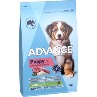 ADVANCE DRY DOG PUPPY MEDIUM BREED LAMB & RICE 3KG