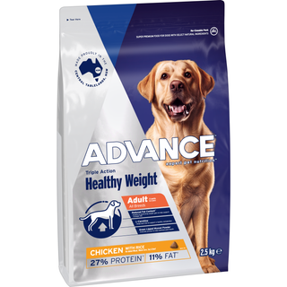 ADVANCE DRY DOG HEALTHY WEIGHT ALL BREEDS CHICKEN & RICE 2.5KG