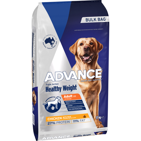 ADVANCE DRY DOG HEALTHY WEIGHT ALL BREEDS CHICKEN & RICE 17KG