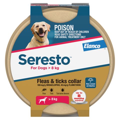 Seresto Flea & Tick Collar for Large Dogs Over 8kg 1Pack
