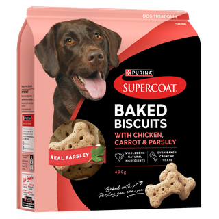 SUPERCOAT Baked Biscuits Chicken Carrot Parsley 400g