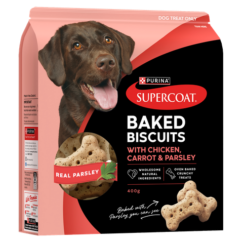 SUPERCOAT Baked Biscuits Chicken Carrot Parsley 400g