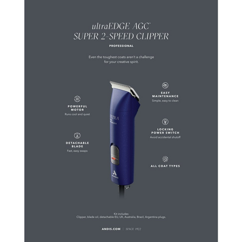 Andis AGC Brushless 2 Clipper - Cobalt