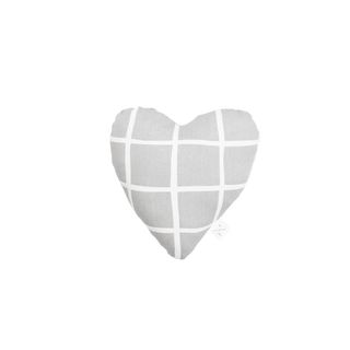 MOG AND BONE SOFT TOY HEART GREY CHECK