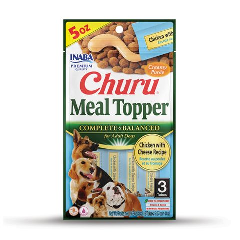 INABA CHURU MEAL TOPPER CHICKEN WITH CHEESE 144G (48G X 3 TUBES) *DATED 20 DEC 2