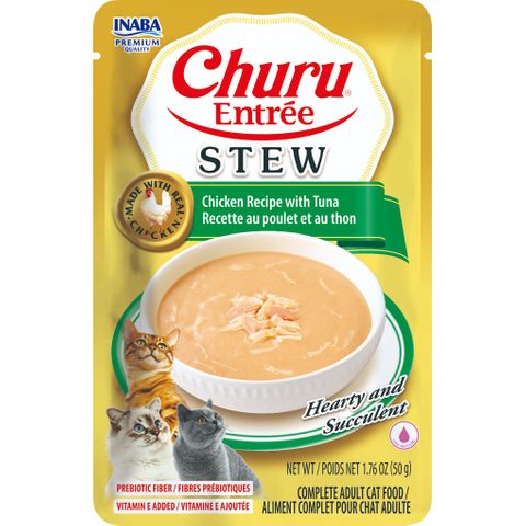 Inaba Churu Entr&eacute;e Stew Pouch 50Gx6 Chicken Recipe With Tuna