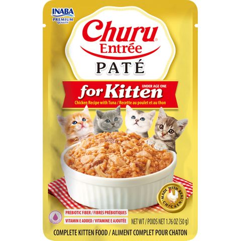 Inaba Churu Entr&eacute;e Pate Pouch 50Gx6 Chicken Recipe With Tuna For Kitten