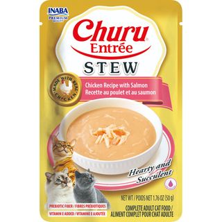 Inaba Churu Entr&eacute;e Stew Pouch 50Gx6 Chicken Recipe With Salmon