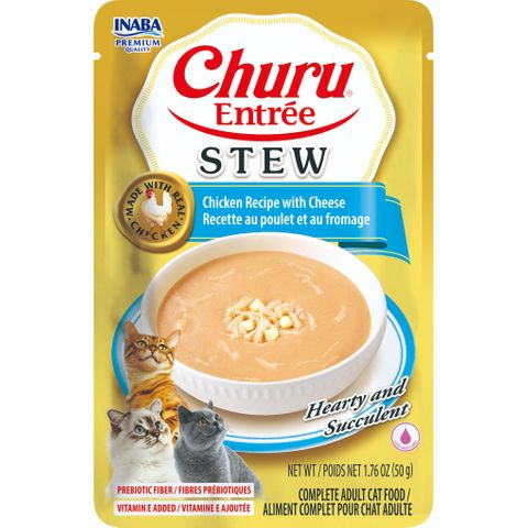 Inaba Churu Entr&eacute;e Stew Pouch 50Gx6 Chicken Recipe With Cheese