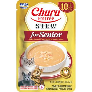 Inaba Churu Entr&eacute;e Stew Pouch 50Gx6 Chicken Recipe With Tuna Senior 10+