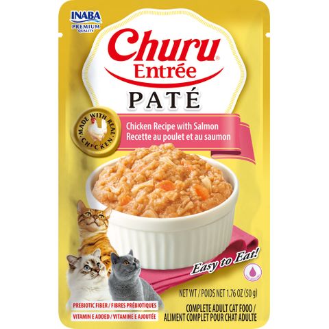 Inaba Churu Entr&eacute;e Pate Pouch 50Gx6 Chicken Recipe With Salmon