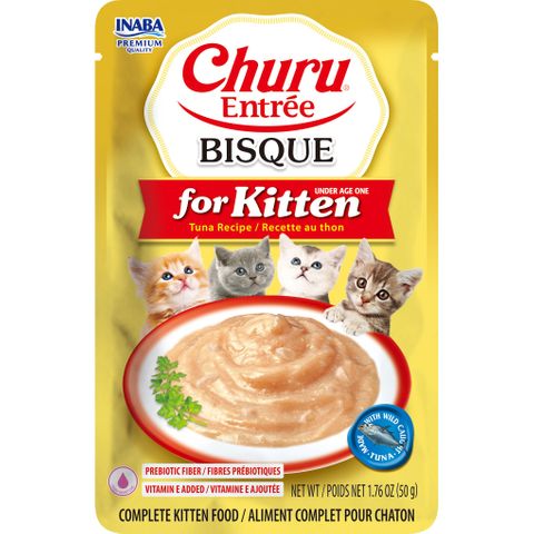Inaba Churu Entr&eacute;e Bisque Pouch 50Gx6 Chicken Recipe With Tuna For Kitten