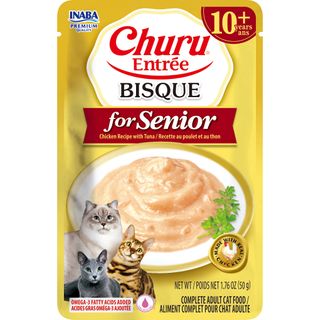 Inaba Churu Entr&eacute;e Bisque Pouch 50Gx6 Chicken Recipe With Tuna Senior 10+