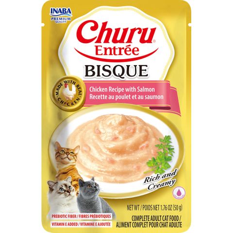 Inaba Churu Entr&eacute;e Bisque Pouch 50Gx6 Chicken Recipe With Salmon