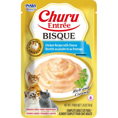 Inaba Churu Entr&eacute;e Bisque Pouch 50Gx6 Chicken Recipe With Cheese