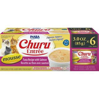 Inaba Churu Entree Can In Mousse 85Gm X6 Multi Pack Tuna Recipe With Salmon