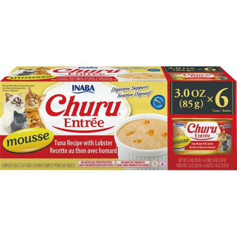 Inaba Churu Entree Can In Mousse 85Gm X6 Multi Pack Tuna Recipe With Lobster