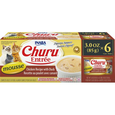 Inaba Churu Entree Can In Mousse 85Gm X6 Multi Pack Chicken Recipe With Duck