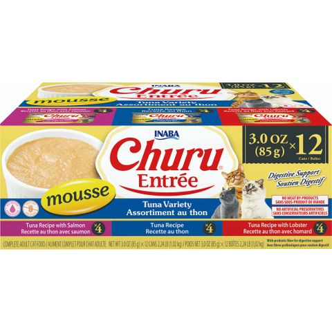 Inaba Churu Entree Mousse 85Gx12 Mp Tuna Variety