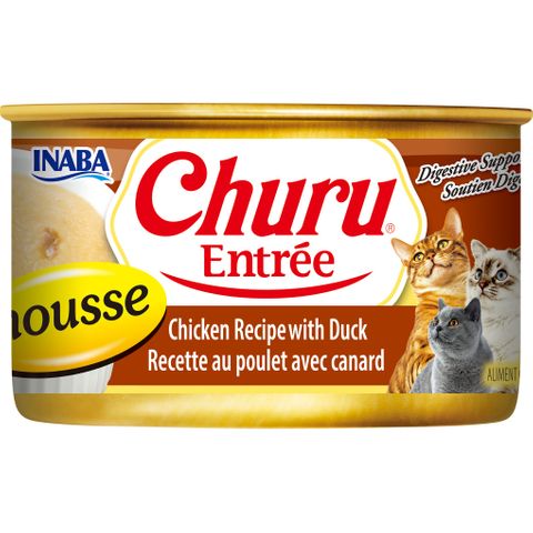 INABA Churu Entr&eacute;e CAN in MOUSSE 85GX24 Chicken Recipe with Duck