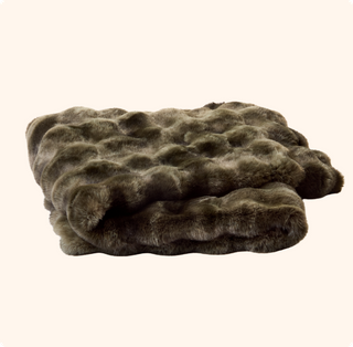 SNOOZA LUXE BUBBLE FUR DOG BLANKET OLIVE LARGE