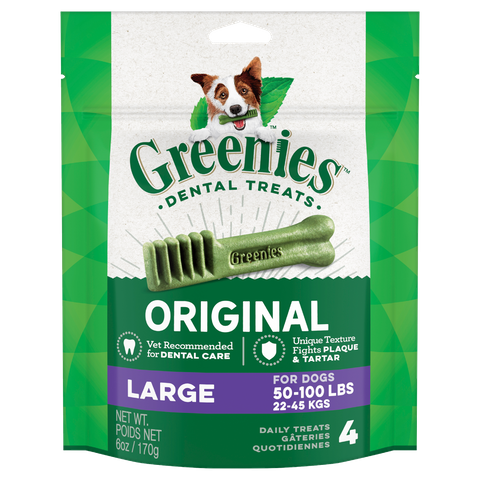 GREENIES TREAT PACK 170G LARGE *DATED 14 JAN 2027