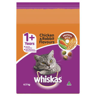 WHISKAS VB CHICKEN & RABBIT 6.5KG *DATED 28 JAN 2027