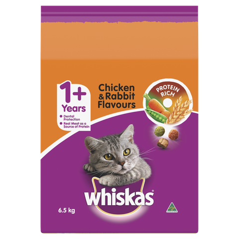 WHISKAS VB CHICKEN & RABBIT 6.5KG *DATED 28 JAN 2027