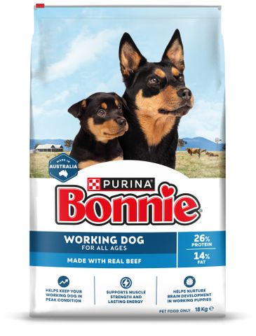 BONNIE Working Dog Beef Dry Dog Food 18kg