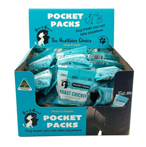 MIMI & MUNCH POCKET PACKS ROAST CHICKEN 15GX50