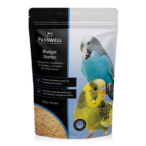 PASSWELL BUDGIE STARTER 500G