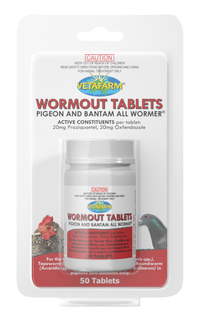 Vetafarm Pigeon and Bantam Wormout Tablets 50s