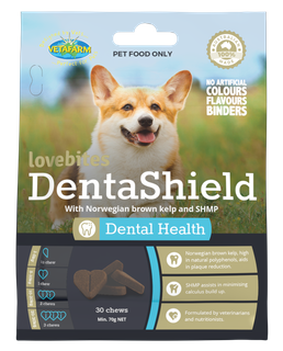 Vetafarm Lovebites DentaShield for Dogs 30s