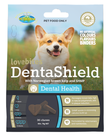 Vetafarm Lovebites DentaShield for Dogs 30s