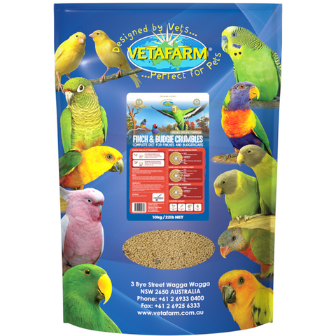 Vetafarm Finch & Budgie Crumbles 10Kg