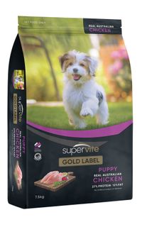 SUPERVITE GOLD LABEL PUPPY CHICKEN 7.5KG *DATED 10 JAN 2027