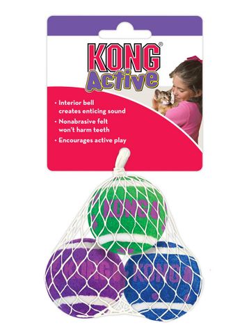 KONG CAT TENNIS BALLS WITH BELLS