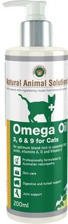 NATURAL ANIMAL SOLUTIONS OMEGA 3 6 & 9 OIL FOR CATS 200ML