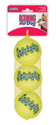 KONG AIRDOG SQUEAKER BALLS MEDIUM 3PACK AST2