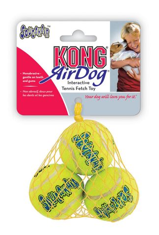 KONG AIRDOG SQUEAKER BALLS SMALL 3PACK AST3