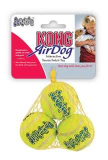 KONG AIRDOG SQUEAKER BALLS SMALL 3PACK AST3