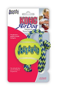 KONG AIRDOG SQUEAKER BALL ROPE MEDIUM AST21