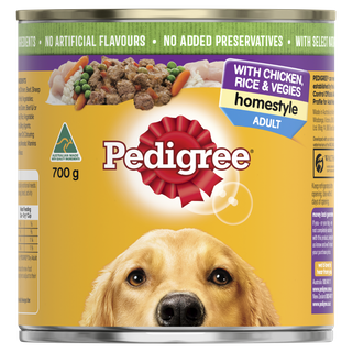 PEDIGREE HOMESTYLE CHICKEN RICE VEGETABLE 700GX12