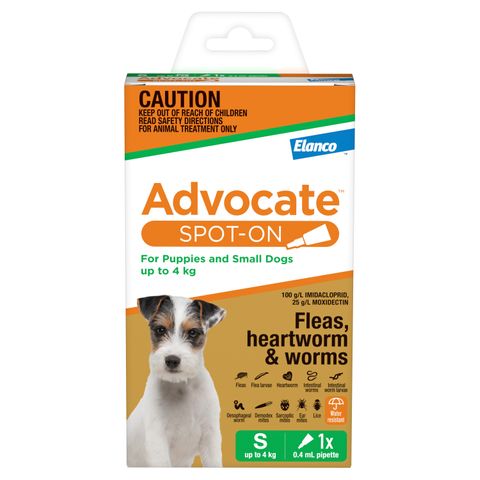 ADVOCATE DOG SMALL GREEN 0-4KG 1PACK